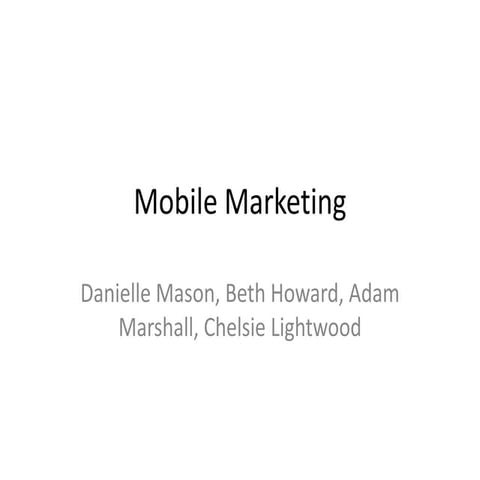 Mobile marketing