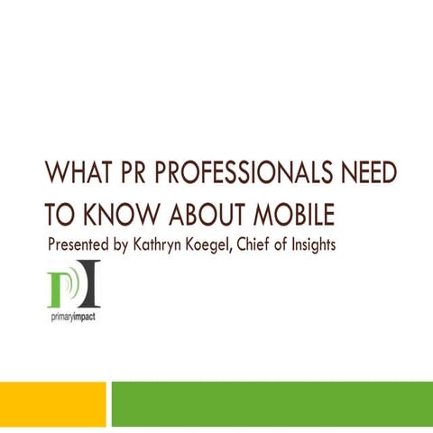 Mobile Marketing Slide Deck