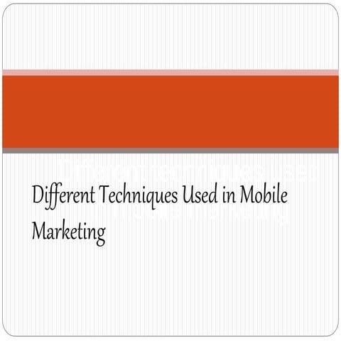 Mobile marketing