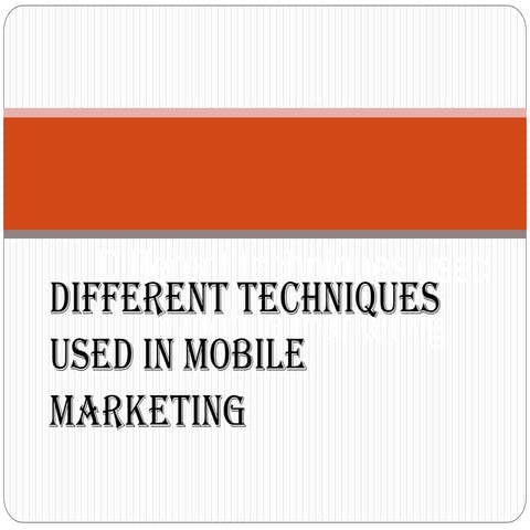 Mobile marketing