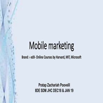 Mobile marketing for edX online Courses