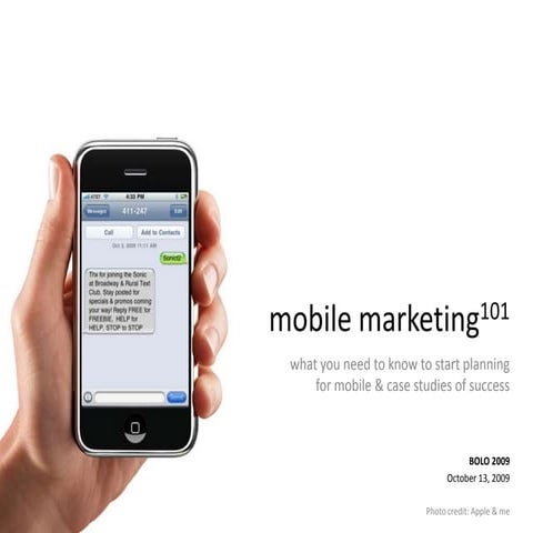 Mobile Marketing 101
