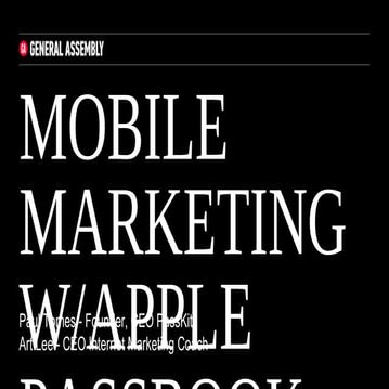 Mobile Marketing with Apple Passbook
