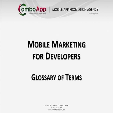 Mobile Marketing for Developers - Glossary of Terms