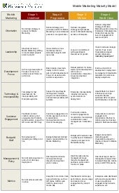 Mobile Marketing Maturity Model