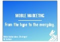 Mobile marketing - Mikko Hakkarainen / N2