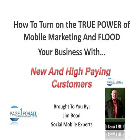 Mobile marketing sales