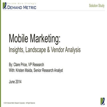 Mobile Marketing Solution Study