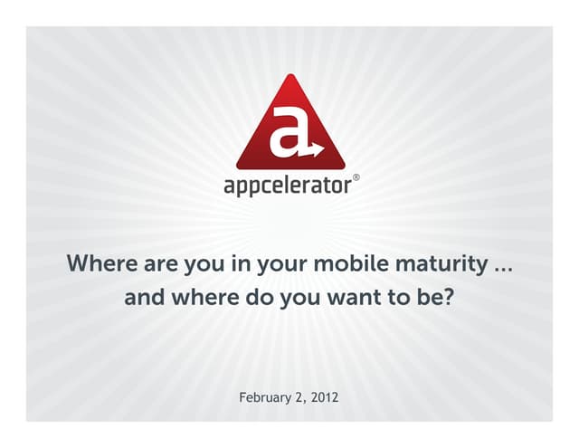 Where are you in your mobile maturity … and where do you want to be?