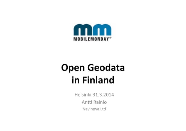 Open geodata in Finland