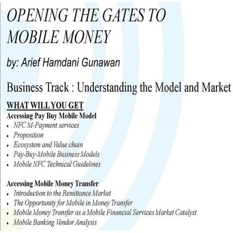 Mobile Money Business Track: understanding the Model and Market | PPT