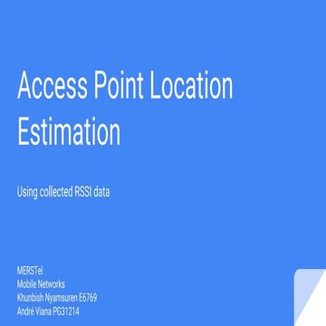 collected RSSI data (WiFi) | PPTX