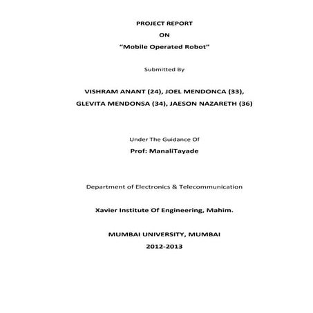 Mobile operated robot