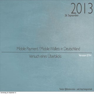 Mobile Payment 2015 Deutschland