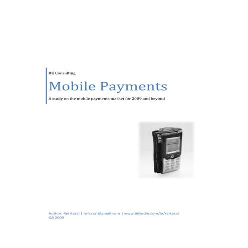 Mobile Payments Whitepaper Q3 2009