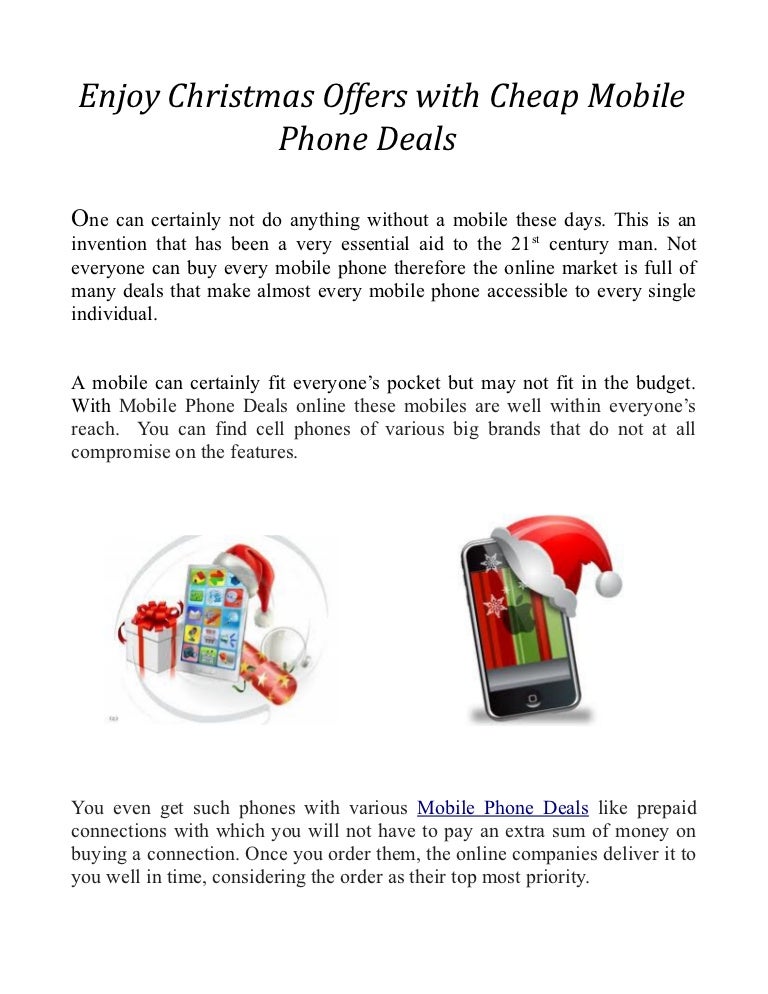 Enjoy Christmas Offers with Cheap Mobile Phone Deals