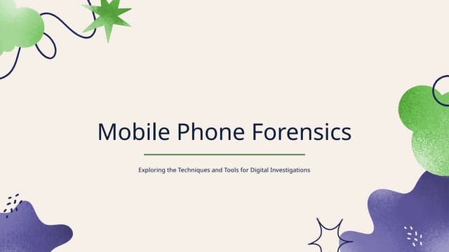 Mobile Phone Forensics.pptx with infrastructure security topics and review