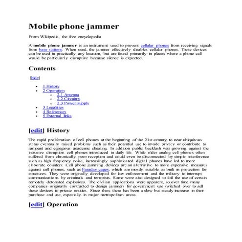 Mobile phone jammer