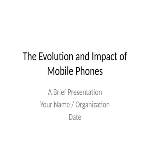 Mobile Phone Presentation This Is A M Pptx