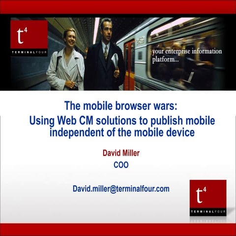 Mobile Phone Publishing   Terminalfour Presentation V3