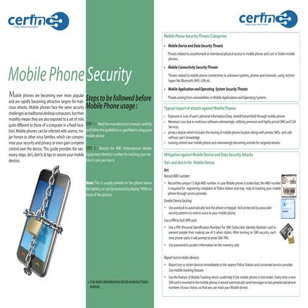 Mobile phone security