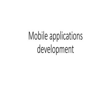 Mobile Application Development Strategy