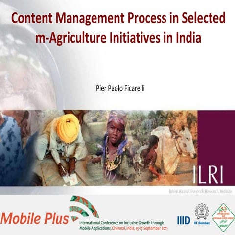 Content management process in selected m-agriculture initiatives in India