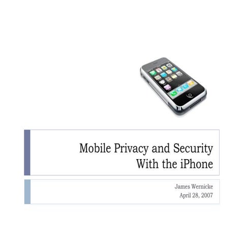 Mobile Privacy And Security