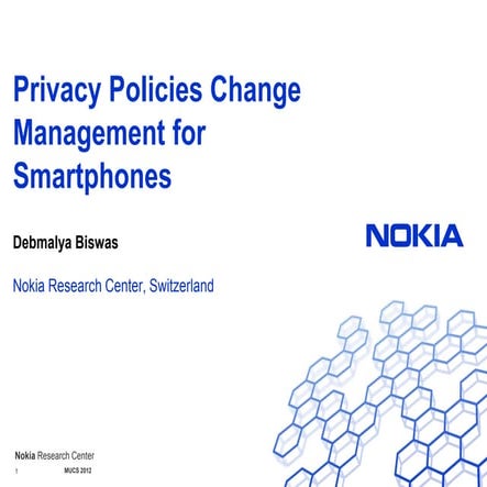 Privacy Policies Change Management for Smartphones
