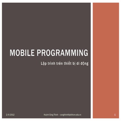 Mobile programming 