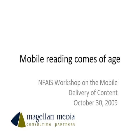 Mobile Reading Comes Of Age