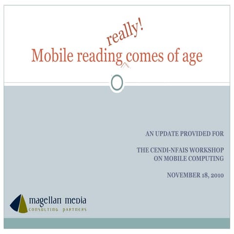 Mobile reading comes of age (updated nov 2010)