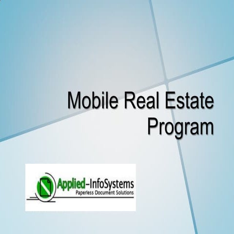 Mobile real estate program a