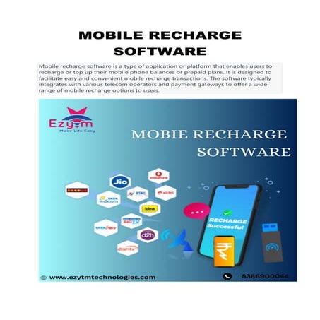 A Brief Introduction to Mobile Recharge Software