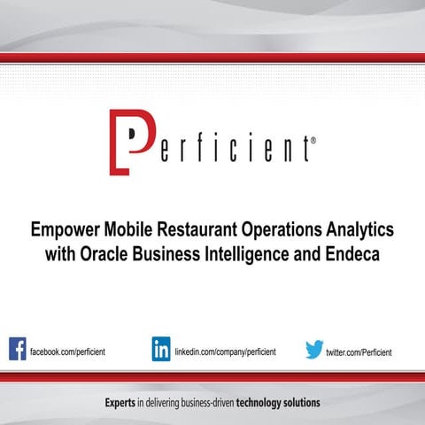 Empower Mobile Restaurant Operations Analytics with Oracle business ...