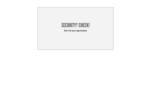Security Checklist: how iOS can help protecting your data.