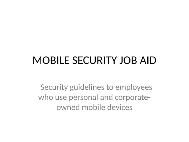 mobile_security best practices and protection