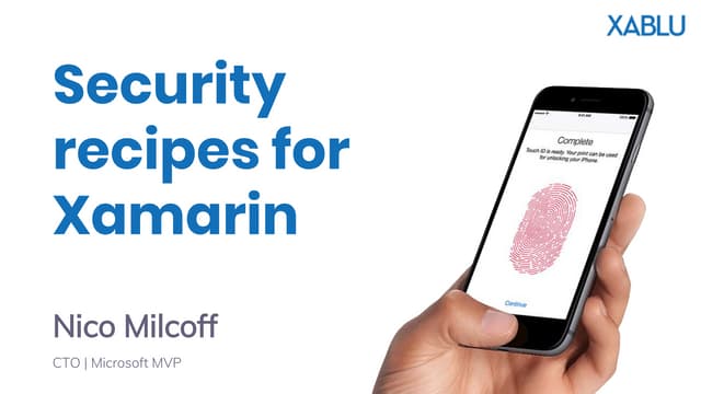 Mobile security recipes for xamarin