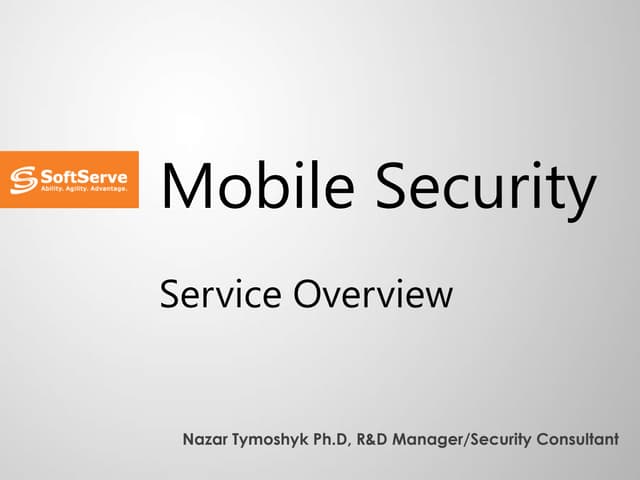 Mobile security services 2012