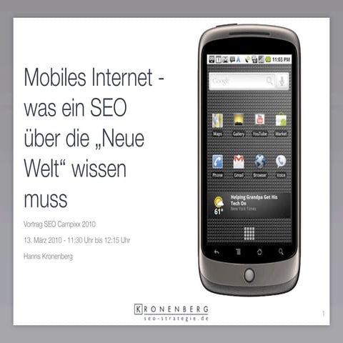 Mobiles Internet – was ein SEO über die “Neue Welt” wissen muss