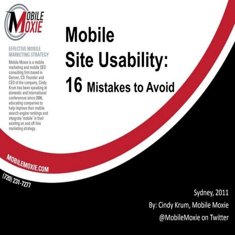 Mobile Site Usability