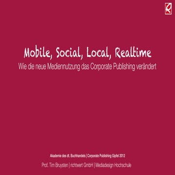 Mobile, Social, Local, Realtime
