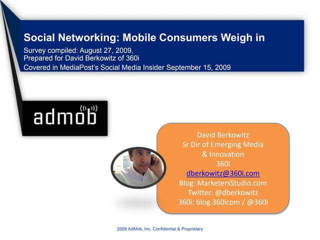 Mobile Social Networking Study from AdMob