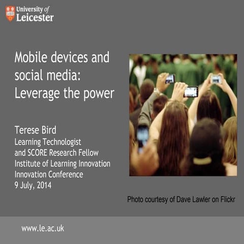 Mobile training and social media: leverage the power