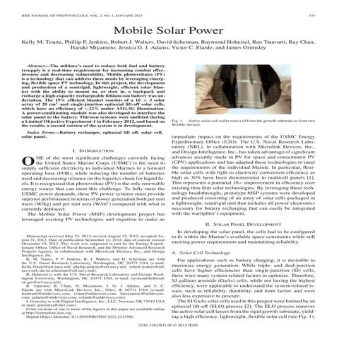 Mobile solar power