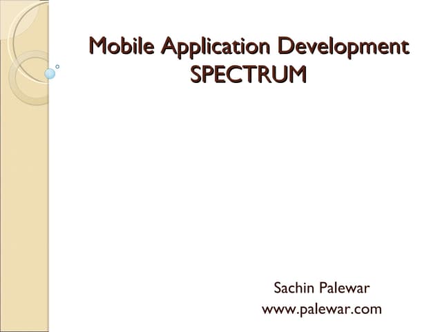 Mobile Software Development