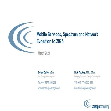 Mobile spectrum and network evolution to 2025 slides   coleago - 24 mar 21