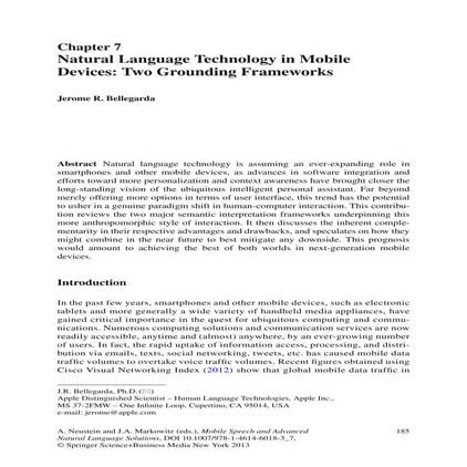 Mobile speech and advanced natural language solutions