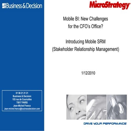 Mobile SRM offering by Business & Decision and Microstrategy