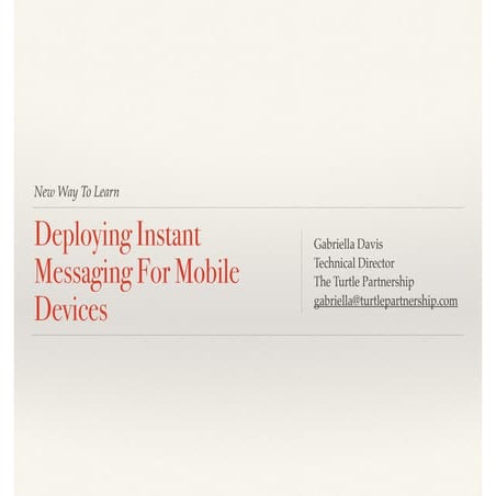 Working With Sametime For Mobile Devices